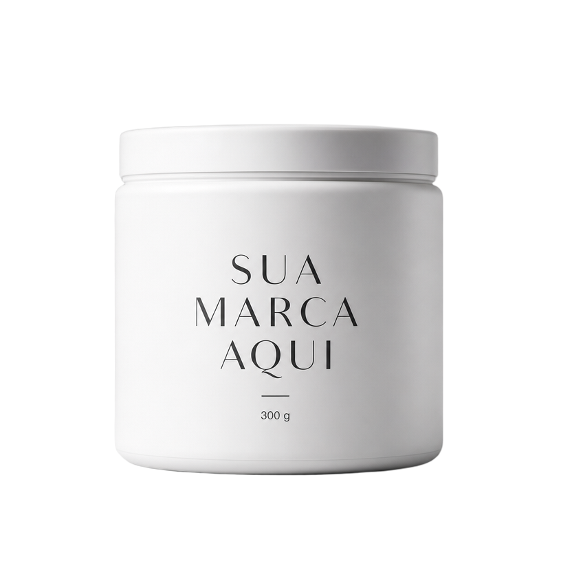 Mockup Pó com rótulo personalizado